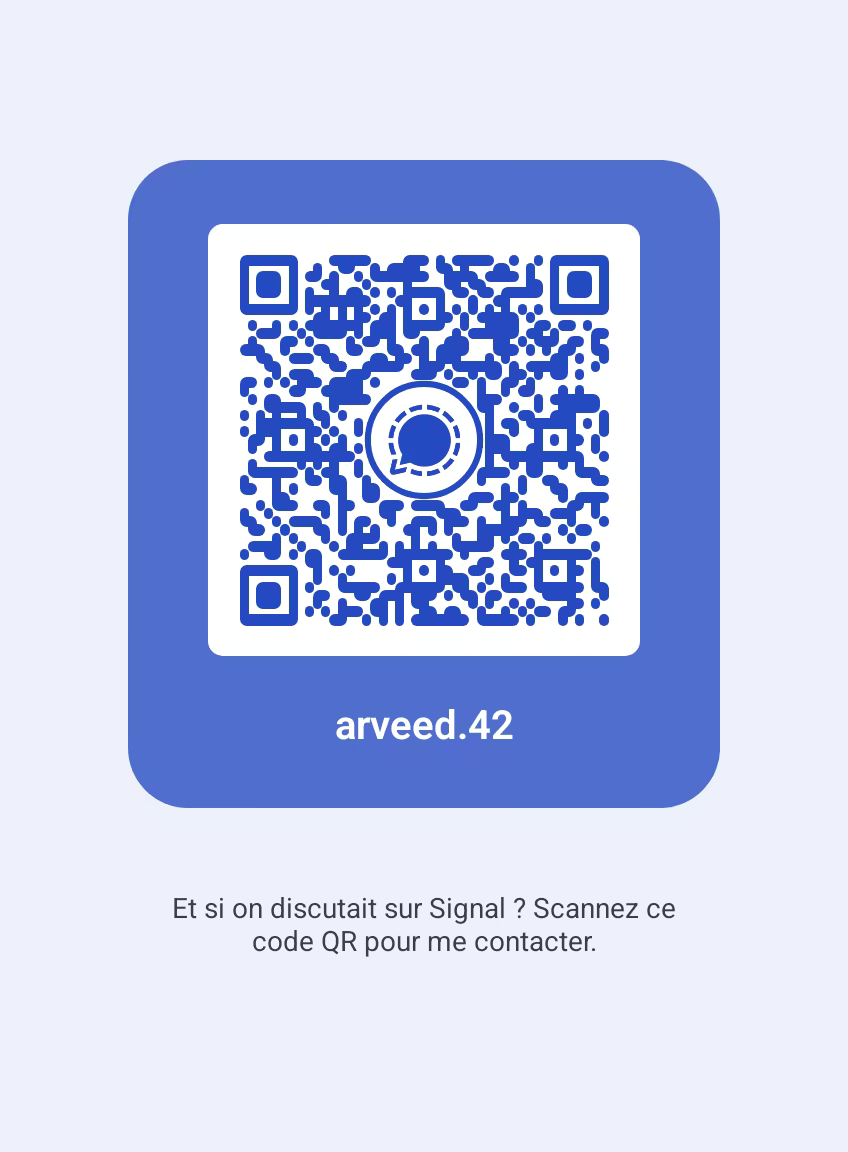 QR code pour contacter l'auteur sur Signal